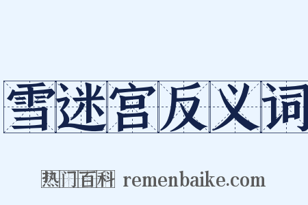 雪迷宫反义词是什么意思的图片